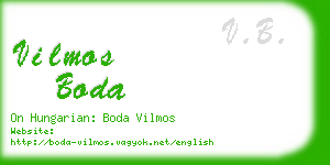 vilmos boda business card